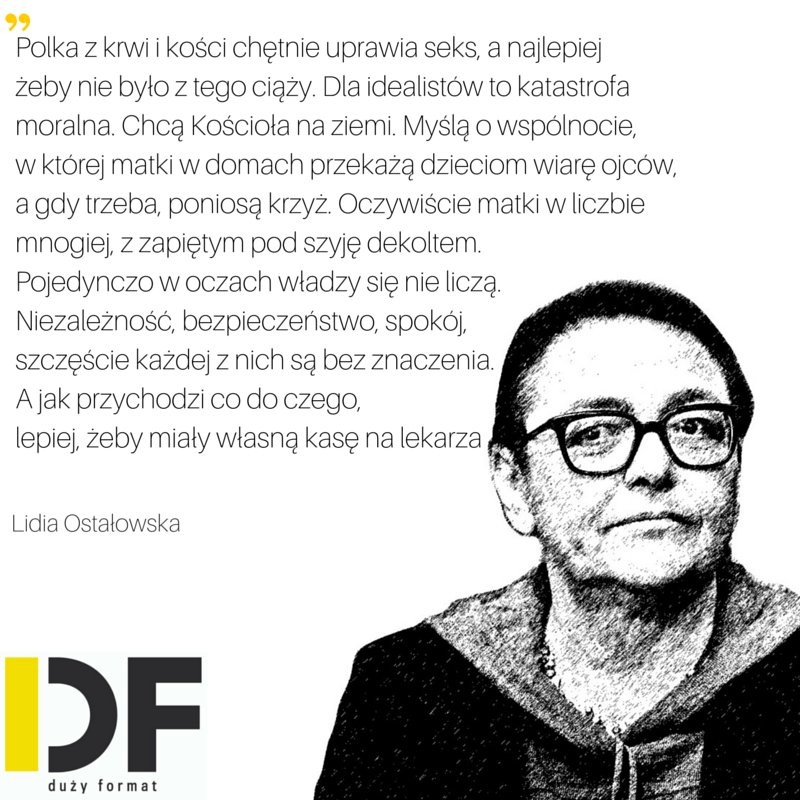 Lidia #Ostałowska jutro w DF 
#DużyFormat