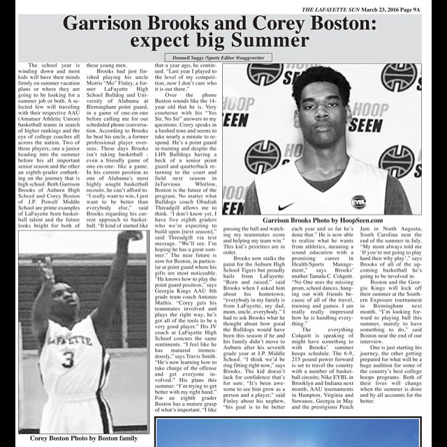 lsunnews's tweet photo. Go grab s copy of today's Sun to read @suggswriter pieve on Auburn Highs @laflare_10 and LaFayette's @COREYBoston3 https://t.co/2Gr3whqobH