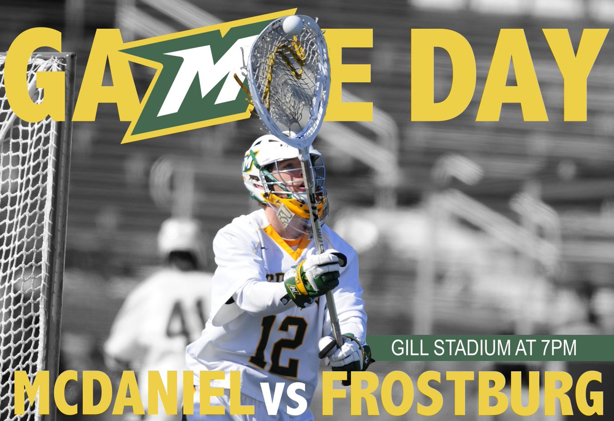 McDaniel_MLAX's tweet photo. Under the lights at 7pm we take on No. 15 Frostburg State! Ft. Senior Captain Goalie Eric Ritchie #GetOnTheHill https://t.co/IrocnDOIBj
