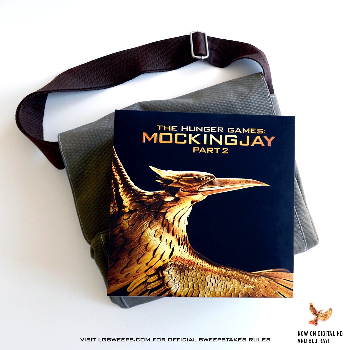 TheHungerGames's tweet photo. WIN a #MockingjayPart2 gift pack! RT &amp; share a HG quote to enter. Check back 2 see what's IN THIS BOX!#MockingjayDVD https://t.co/WyBcTgszje