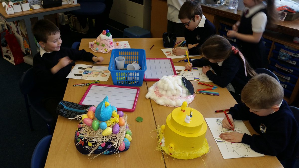 MorayP4S's tweet photo. @MorayPS Working hard on our Spring crafts #springbaskets #colouringandcutting #easterbonnets https://t.co/JDKQMN7PaL