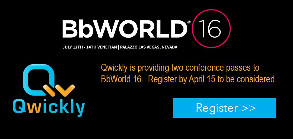 QwicklyTools's tweet photo. Qwickly is providing 2 conference passes to #Bbworld16 https://t.co/JFUkwy8Bb1   Register before April 15! https://t.co/wX4otMZj3o