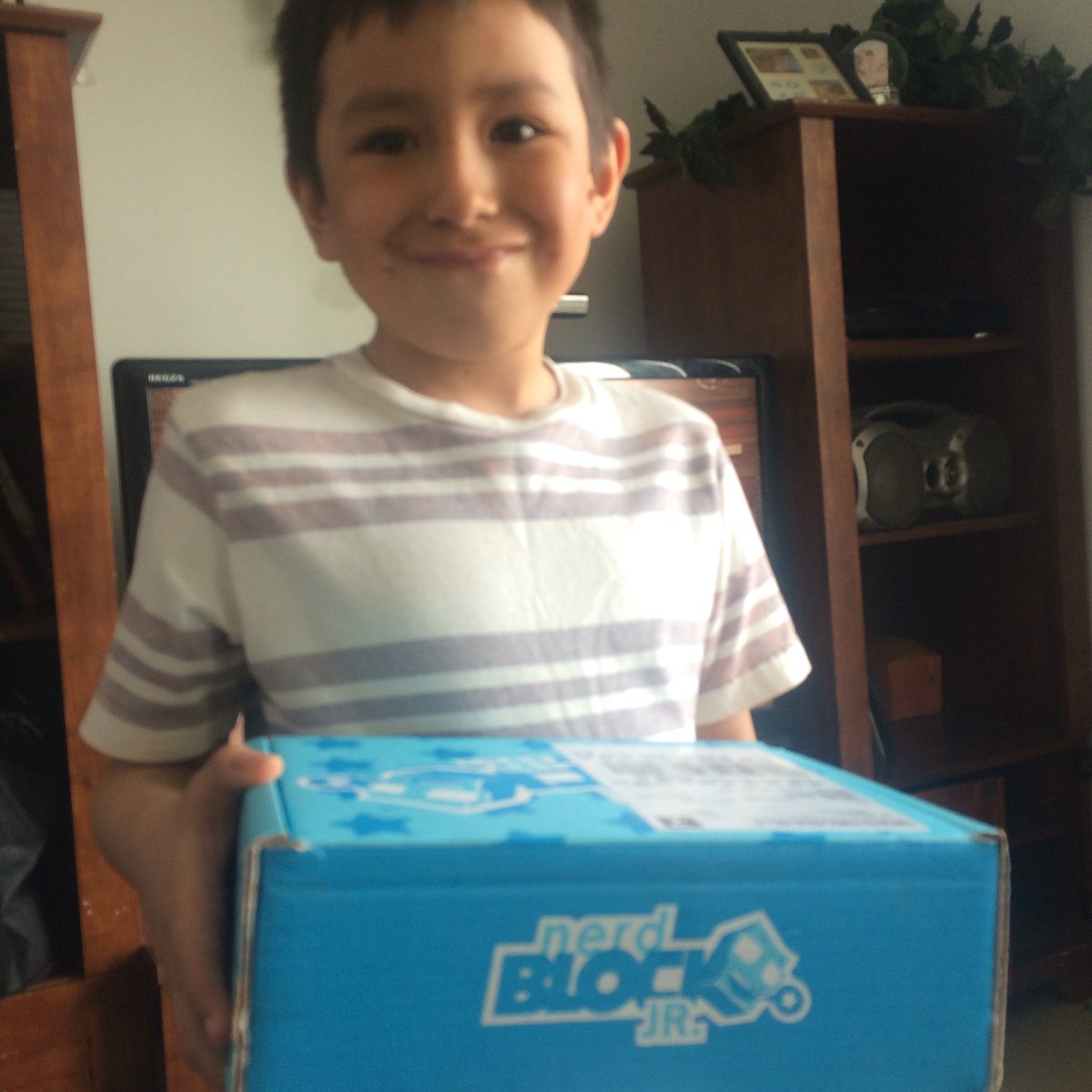 Arejayem15's tweet image. A very happy and excited boy. Thanks again @NerdBlock #nerdblockjr