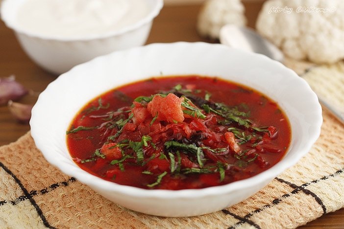 борщ без мяса на воде