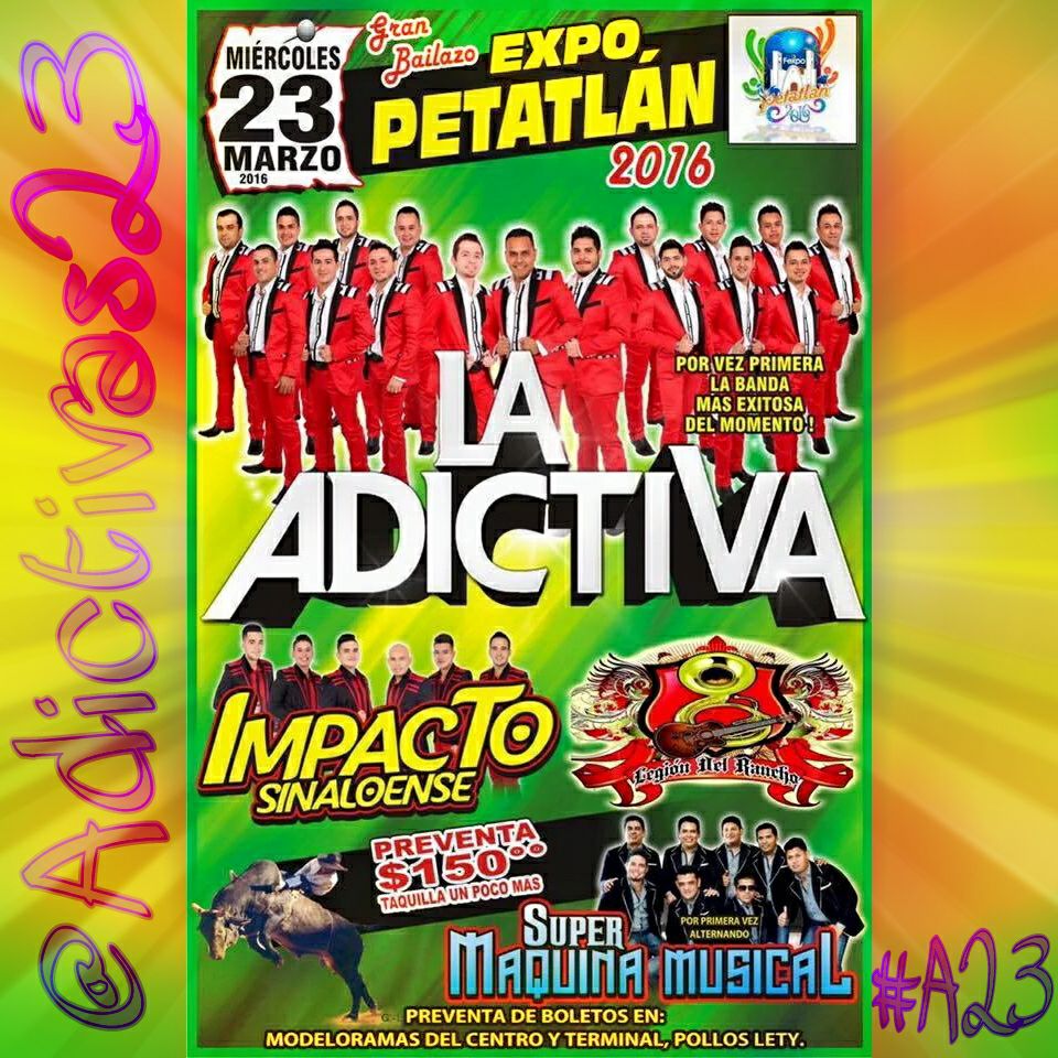 adictivas23's tweet photo. 💠HOY EN PETATLÁN, GRO💠
LA MEJOR @adictivaoficial E @impactosin CON TODOS SUS ÉXITOS
@ADICTIVO23
@edwinValfier
💠💠💠💠 https://t.co/KK5TSACT1X