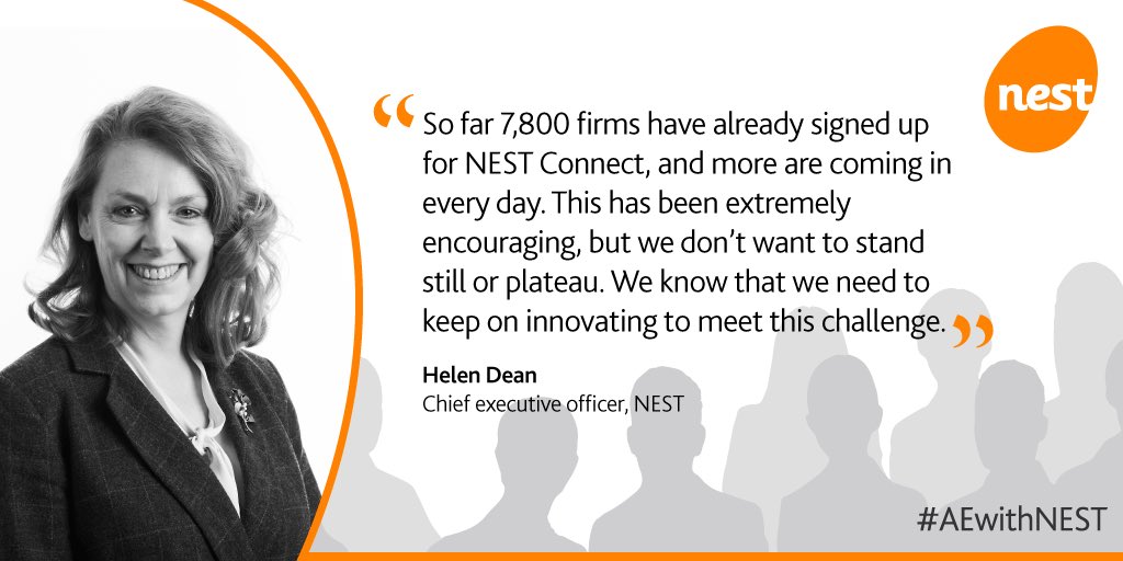 nestpensions's tweet photo. “Nearly 8,000 firms have already signed up to #NESTconnect and more are coming in every day.” #AEwithNEST https://t.co/g3BLktrHMT