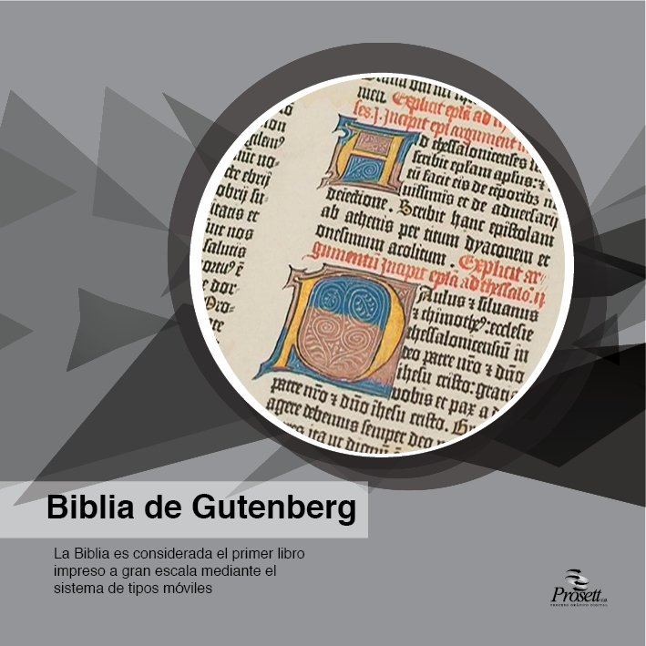 prosettc's tweet image. La Biblia de Gutenberg tiene el estatus de icono por simbolizar el comienzo de la Edad de la Imprenta.