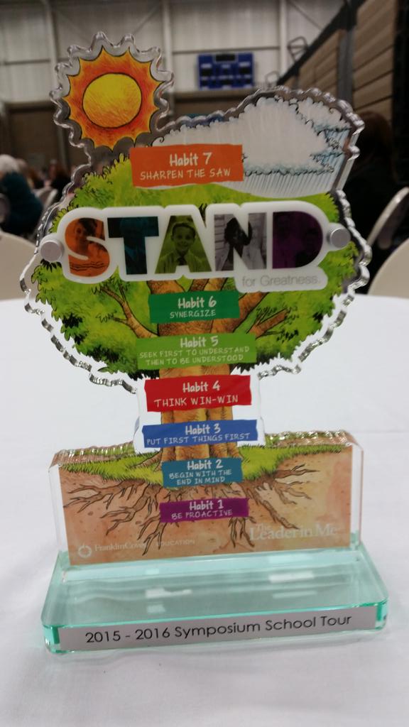 Rwenskay's tweet photo. So proud of Hiller! Our gift for being a part of the symposium tours. @hillerwildcats  #wearelamphere #TLIM #standmi https://t.co/LnHtbyMqGU