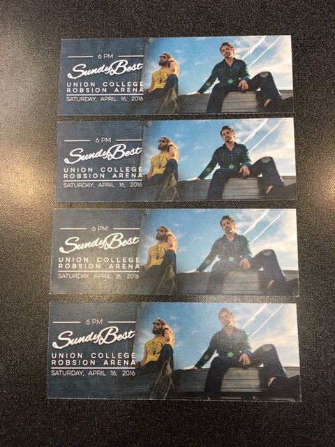 UnionCampusLife's tweet photo. Sundy Best tickets now available at the College Store!

$15 for non-students! April 16th @ 6pm https://t.co/IWZlCQTDCW
