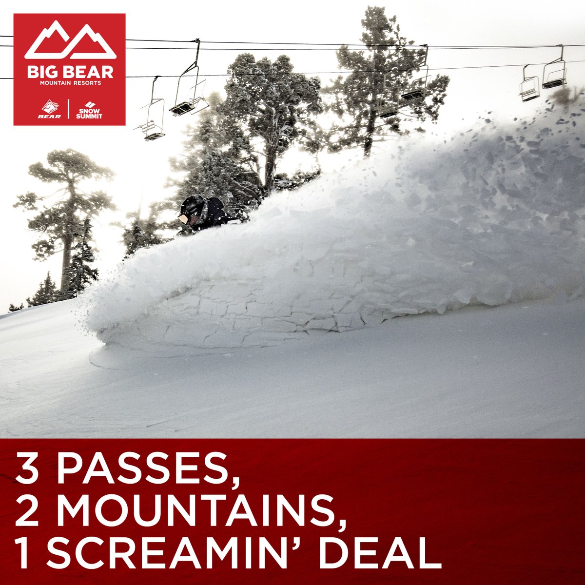 BigBearMtResort's tweet photo. Slash into savings with the 2016/17 Screamin'Deal Pass Sale- starting at $315- get yours now before they're gone https://t.co/tQZSpG6xft