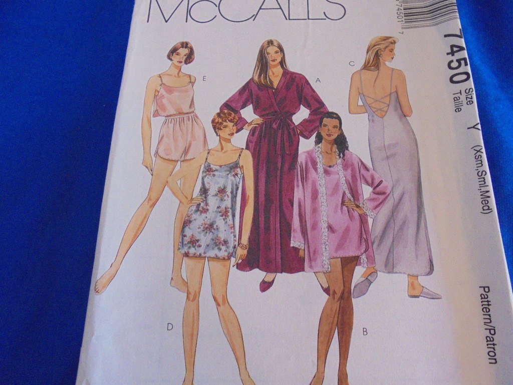 pepperlingerie's tweet photo. Sz XS-M Mccalls 7450 Sewing Pattern UNCUT SLips Nightgowns Lingerie Camisole Cammie Pattern https://t.co/uD23DihBYH