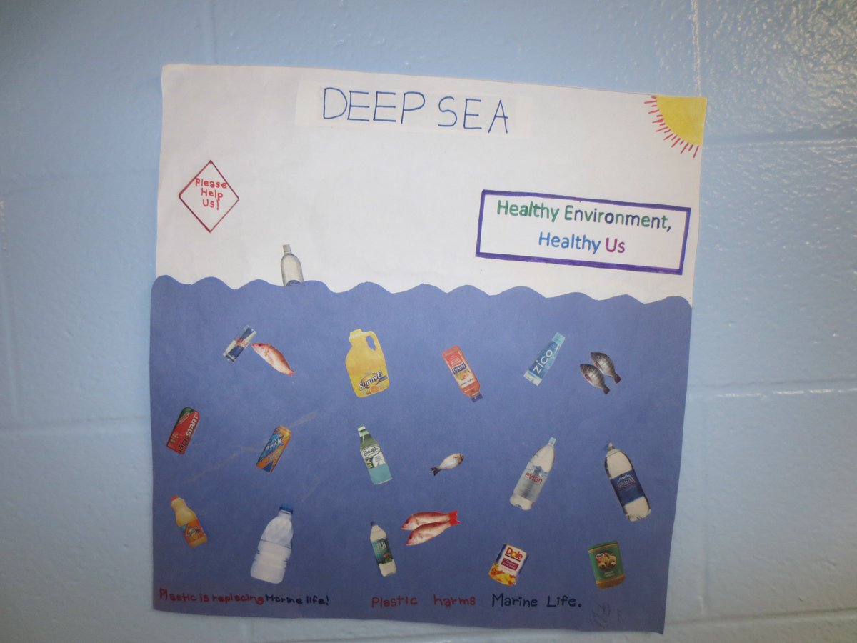 BellmereJPS's tweet photo. Rm 12 doing a great job with posters about dangers of plastic bottles. #ProjectRefill @EcoSchoolsTDSB @ChastyJohn https://t.co/pJACqD5Mbl