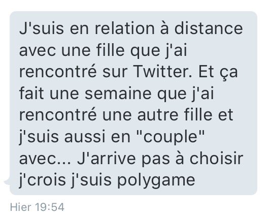 Secretsinavoues's tweet image. "J'crois j'suis polygame", t'enflamme pas tes relations ne sont que virtuelles😐 Rien de concrets