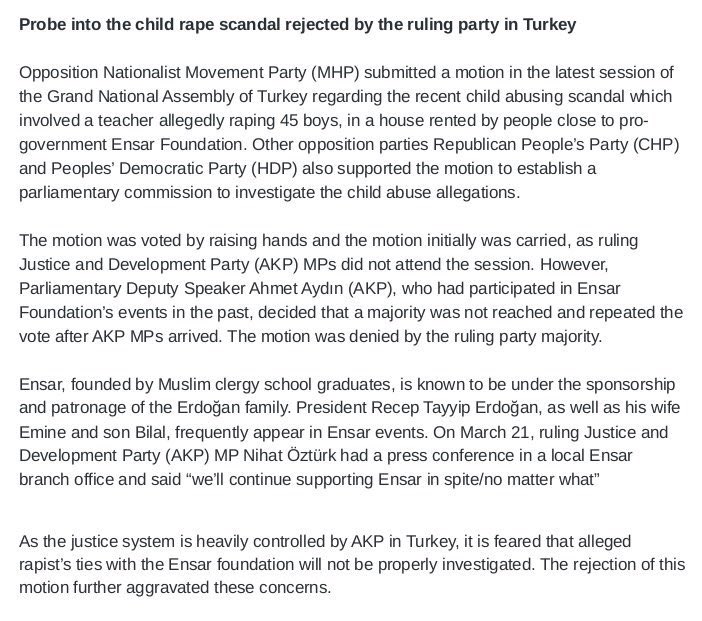 oktaydemirci's tweet photo. #ChildAbusersProtectedInTurkey
@ISPCAN @AbuseStoppers @PCANC @childfriendly @UNESCO @WHO https://t.co/cax5pDslbU