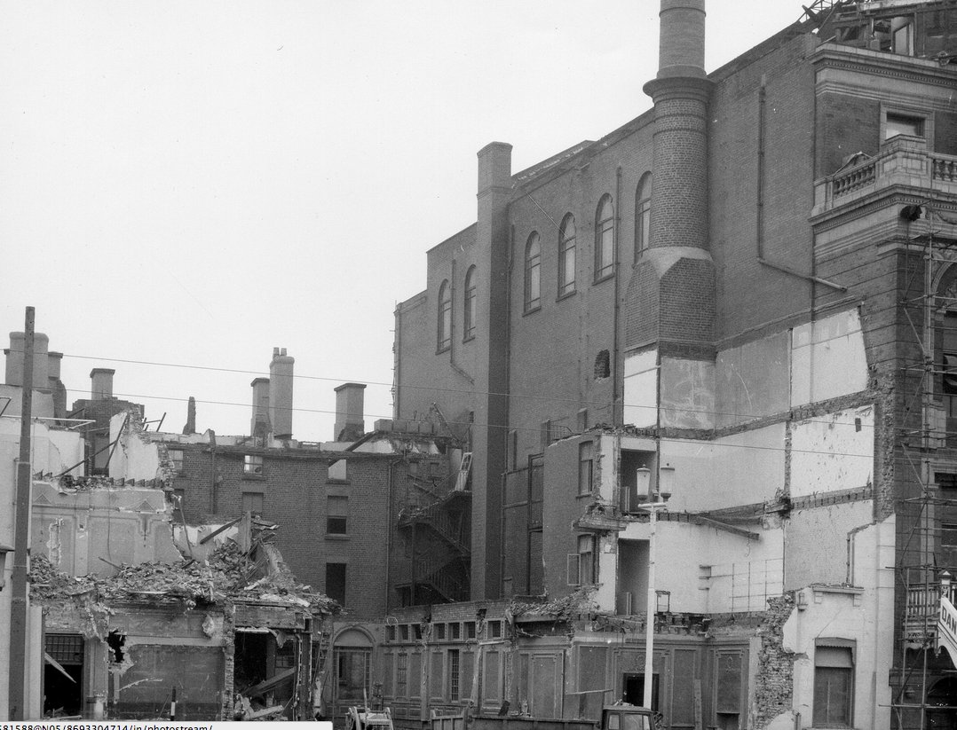 BPLPreservation's tweet image. Demolition of the Palace Building, Blackpool, circa 1962. #Blackpool #NorthWest #Lancashire