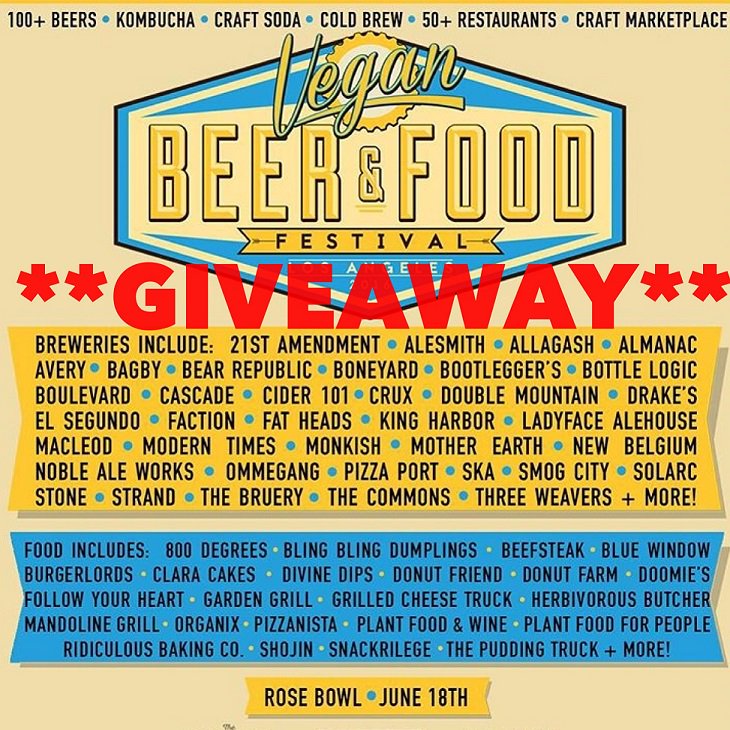 VCBeer's tweet photo. *LAST CHANCE TO ENTER FOR TICKETS TO THE VEGAN BEER AND FOOD FESTIVAL* Repost and tag to win https://t.co/ZPw8yN75Dk https://t.co/T7LS0MSMmS