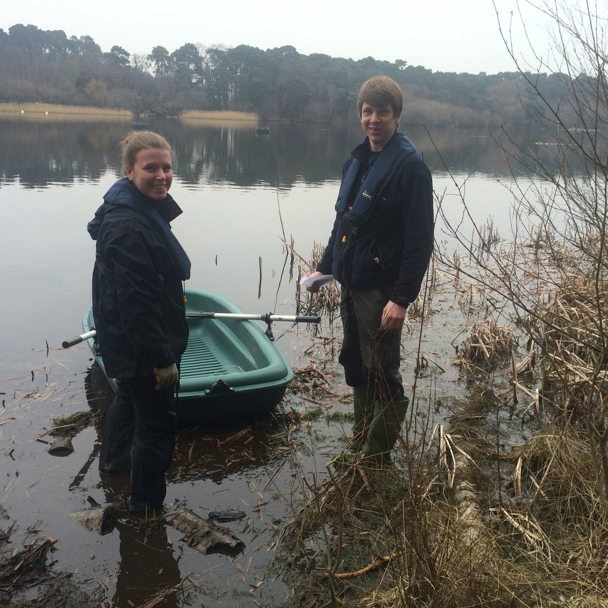_Matt_Sharp's tweet photo. Here we are looking slightly scared! About to set off in a very little boat to repair tern rafts. #traineepower https://t.co/67jH6ryiUC