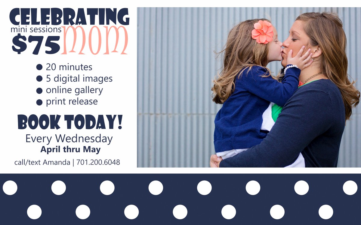 Inspired_Lemons's tweet photo. @FargoMoorhead book your #MothersDay mini sessions today with https://t.co/c0RgG1mczJ https://t.co/Bo8RUp0TYJ