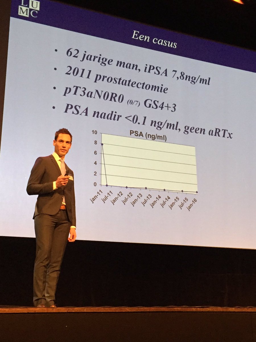 onco_uroloog's tweet photo. #eaureview16 Niels Graafland #prostatecancer #gevorderd gebruikt casus om de highlights/knoedels te presenteren https://t.co/4am7uDfYMx