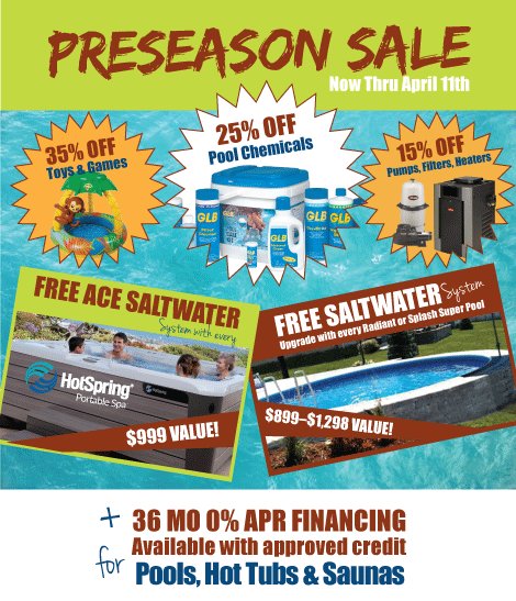 OhioPools's tweet photo. Preseason #sale on #poolchemicals, #pooltoys, #hottubs, #pools, #patiofurniture &amp; more! https://t.co/gVo1XZbmr3 https://t.co/JPnQtcF0sD