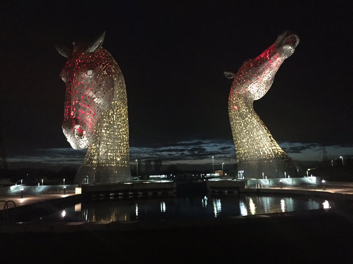 The #Kelpies stand in solidarity with the people of #Brussels