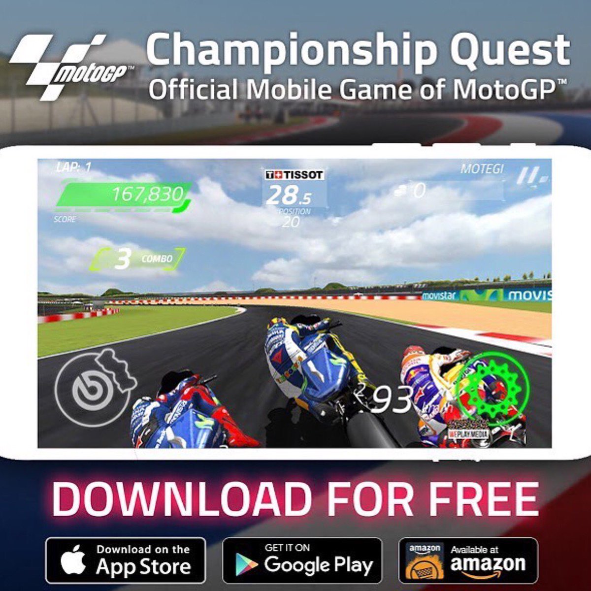 calcrutchlow's tweet photo. Download the new Official @MotoGP mobile game for free ! So cool.
https://t.co/GXMHhvSmfY https://t.co/lRps1qWDou