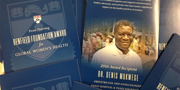 PennNursing's tweet photo. Thrilled to present @DenisMukwege with our #RenfieldAward, March 24. RSVP https://t.co/xGnkhkbEvE  #StandWithPanzi https://t.co/O0kwG5v8lt