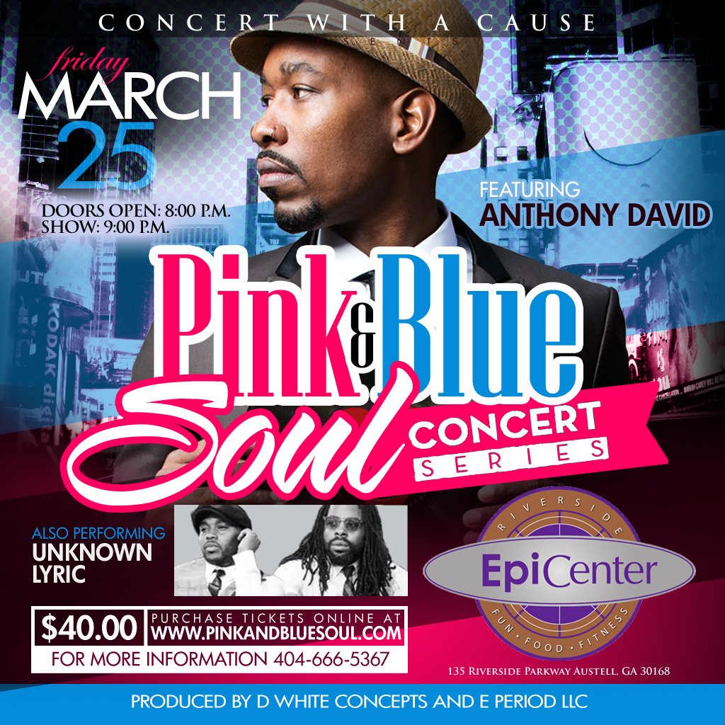 eperiodllc's tweet image. @anthonydavidatl headlines #concertwithacause for @JackandJillInc at @RiversideEpiCtr pinkandbluesoul.com. Fwd.