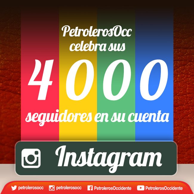 petrolerosocc's tweet image. Gracias por el apoyo ¡Ya somos #4Mil en Instagram! | #FelizSábado