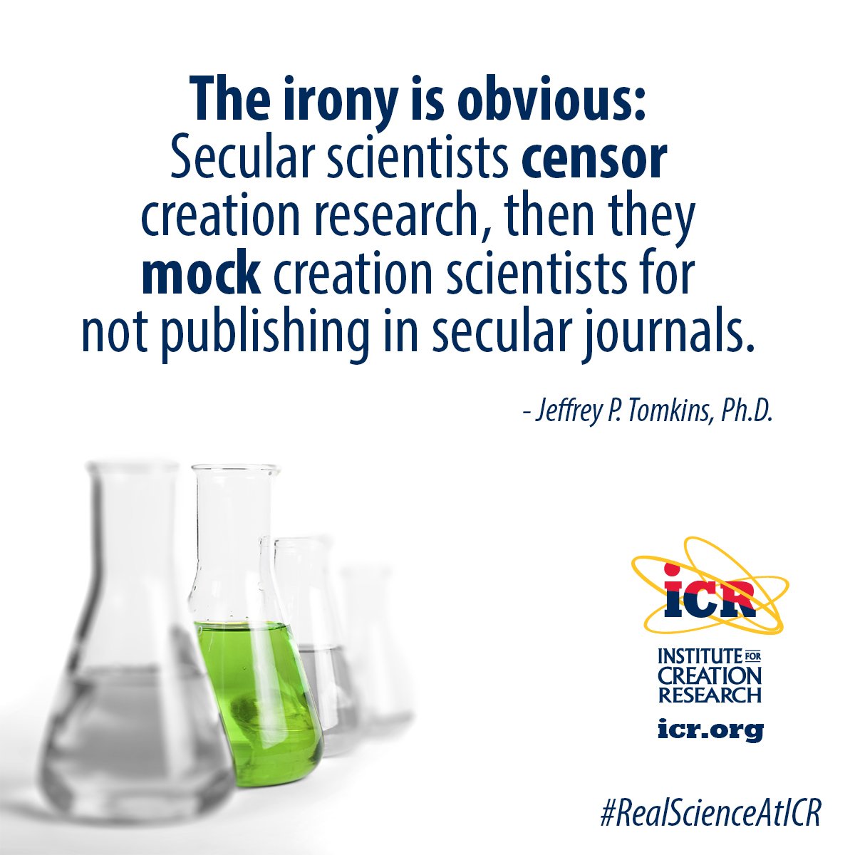 ICRscience's tweet photo. FAQ: "Why doesn't ICR publish in secular #science journals?" This is why. https://t.co/4eDumhMMsY #RealScienceAtICR https://t.co/9lpN1iKzB4