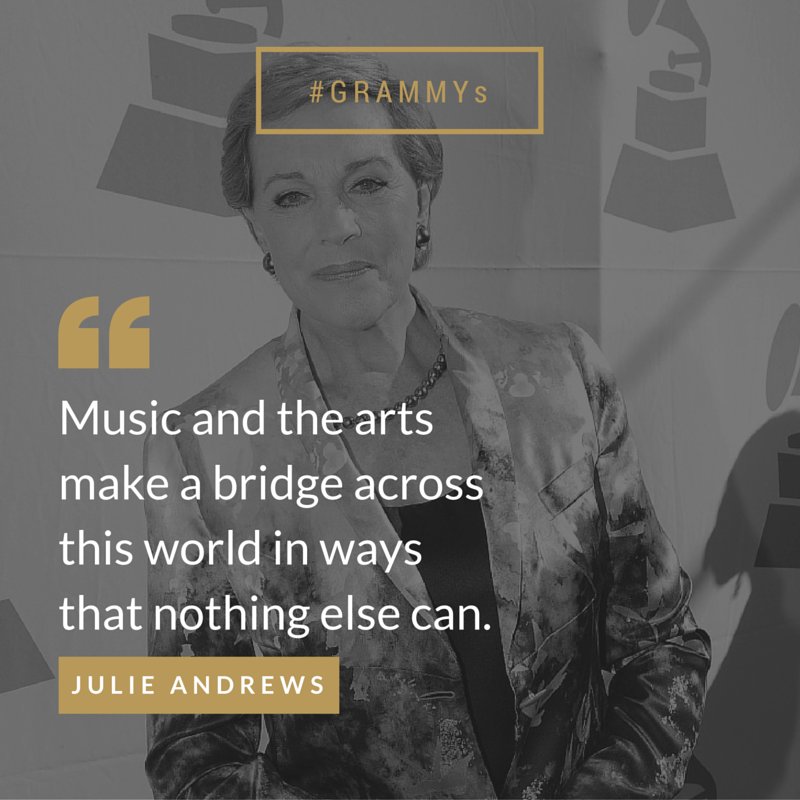 RecordingAcad's tweet photo. Julie Andrews on finding unity through music. https://t.co/CpxyRxmbHO https://t.co/R1Mr8A6IA2