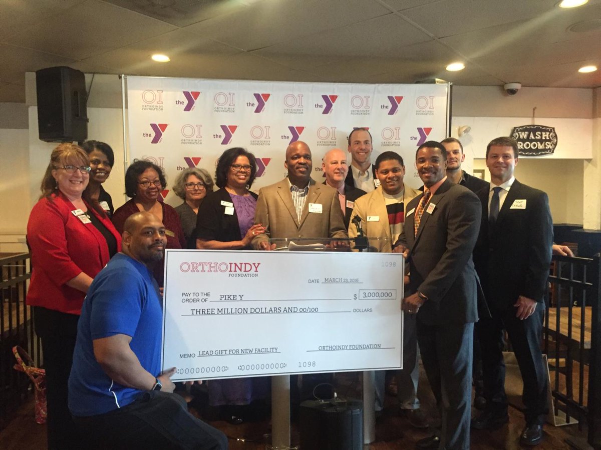 MonicHill's tweet photo. Pike Y Advisory Board, @ymcaindy , &amp; Staff are grateful &amp; thanks @OrthoIndy Foundation: #NewPikeYMCA! https://t.co/KrHEnAZv4G