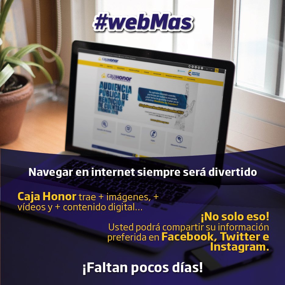CajaHonor's tweet photo. #WebMas Faltan pocos días https://t.co/JpgOS2Mkm0