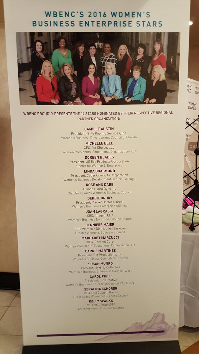 MBEmag's tweet image. Congratulations @WBENCLive WBE Stars #WBEsWhoRock #SummitSalute16