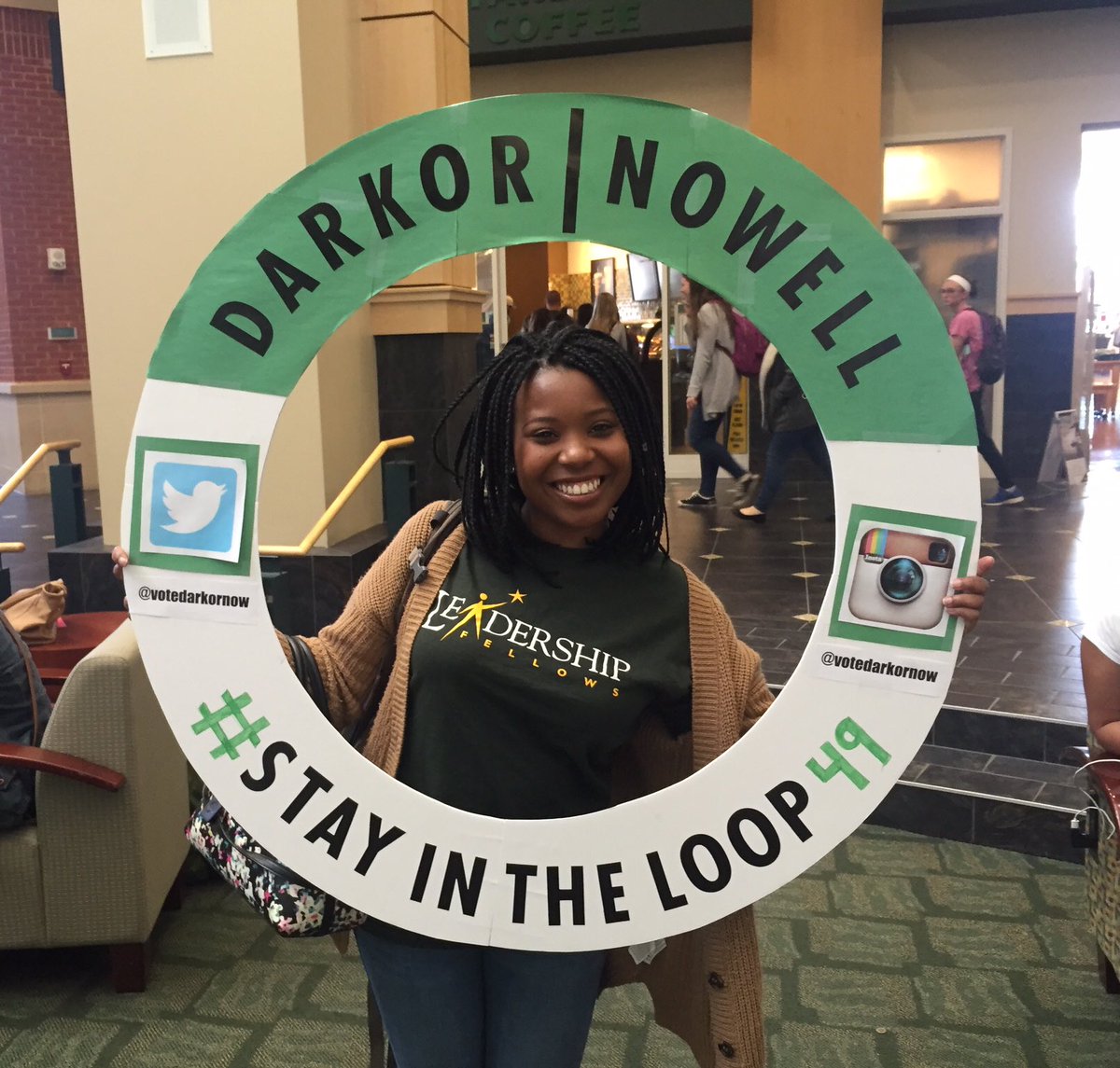 votedarkornow's tweet photo. Check out our some of our supporters! Look out for this cool photo op in the next few days! #stayintheloop49 🎉⛏ https://t.co/dB1oRtfECd