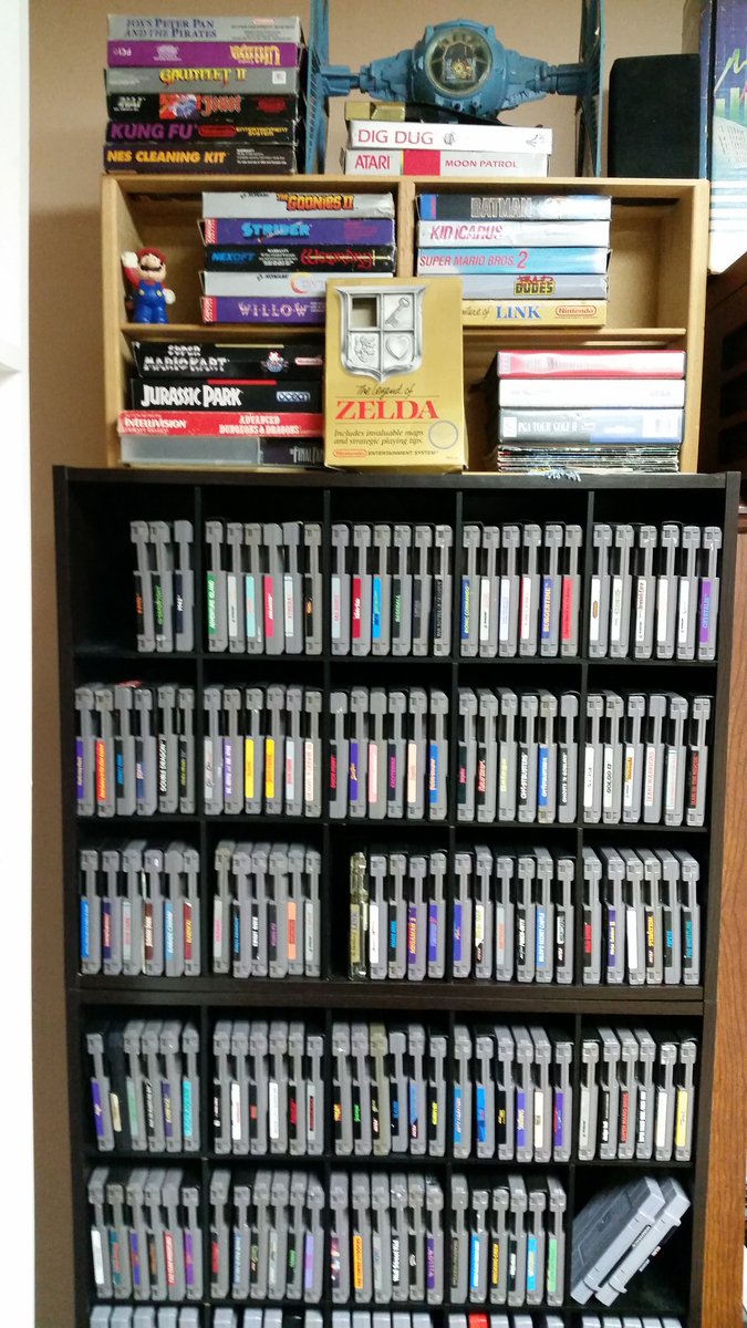 reverendash's tweet photo. My fledgling collection of 146 NES games,  not a bad start. #NESRules #80srule #NES https://t.co/YubVBsZZr2