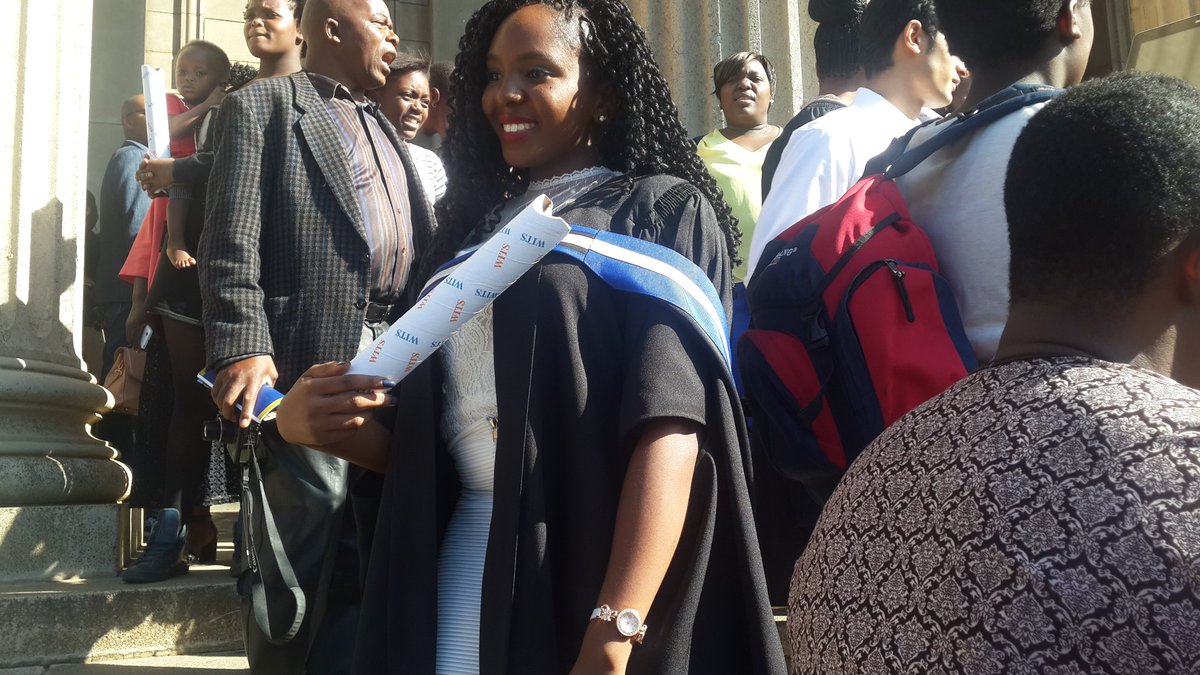 mercydune's tweet photo. Congratulations to my youngest baby on graduating for the second time with her BSC HONOURS from the Wits! Love her https://t.co/K3DDLfNDum