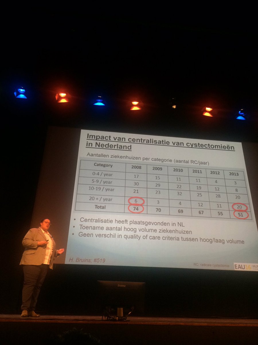 AMLeliveld's tweet photo. We zijn op de goede weg met centralisatie van cystectomieen, Tahlita Zuiverloon #eaureview16 https://t.co/PWsAwZifug