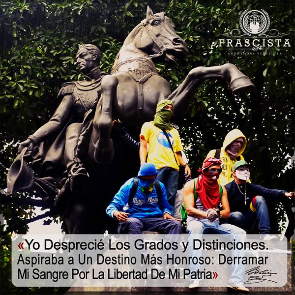 AnonsIron's tweet photo. NO ESTAMOS AQUÍ PORQUE SEAMOS LIBRES, SÍ ESTAMOS AQUÍ LUCHANDO ES PORQUE NO LO SOMOS. #TeamVene10 https://t.co/rT21QGnleM