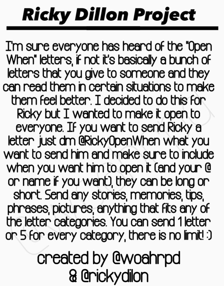 RickyOpenWhen's tweet image. #ProjectRickyOpenWhen created by @woahrpd &amp;amp; @rickydilon