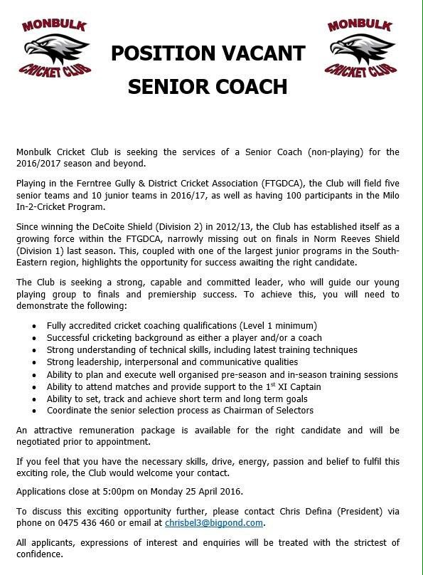 Monbulk Cricket Club tweet media