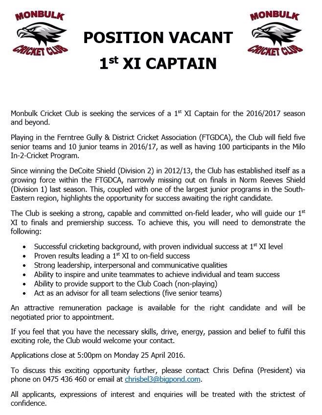 Monbulk Cricket Club tweet media