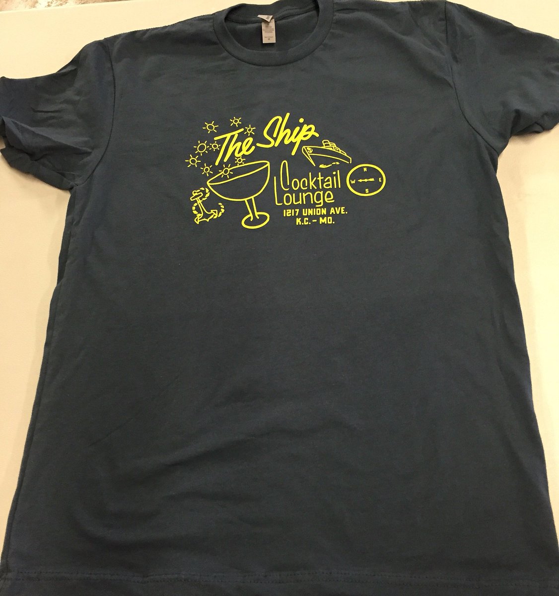 SeenMerch's tweet image. New tees from a great KC watering hole, @theshipkc. Drop by sometime for a cocktail and a shirt!