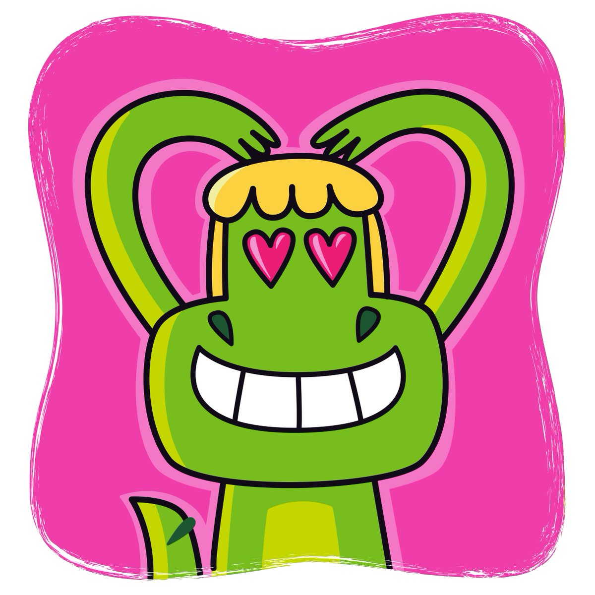 JoeyAhlbum's tweet photo. Lucy the Dinosaur emoji for today is LOVE! #fredbot #frederator https://t.co/qVEPFSbd4m