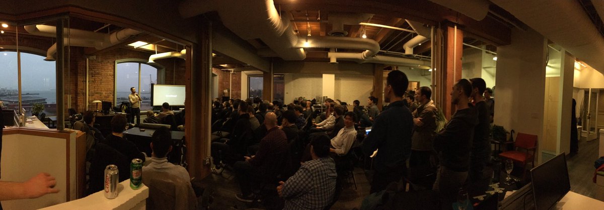 johnboxall's tweet photo. . @spiside giving an amazing overview of the python debugger at #vanpy! https://t.co/CeVtkjjwri https://t.co/mMwTFnyJYs