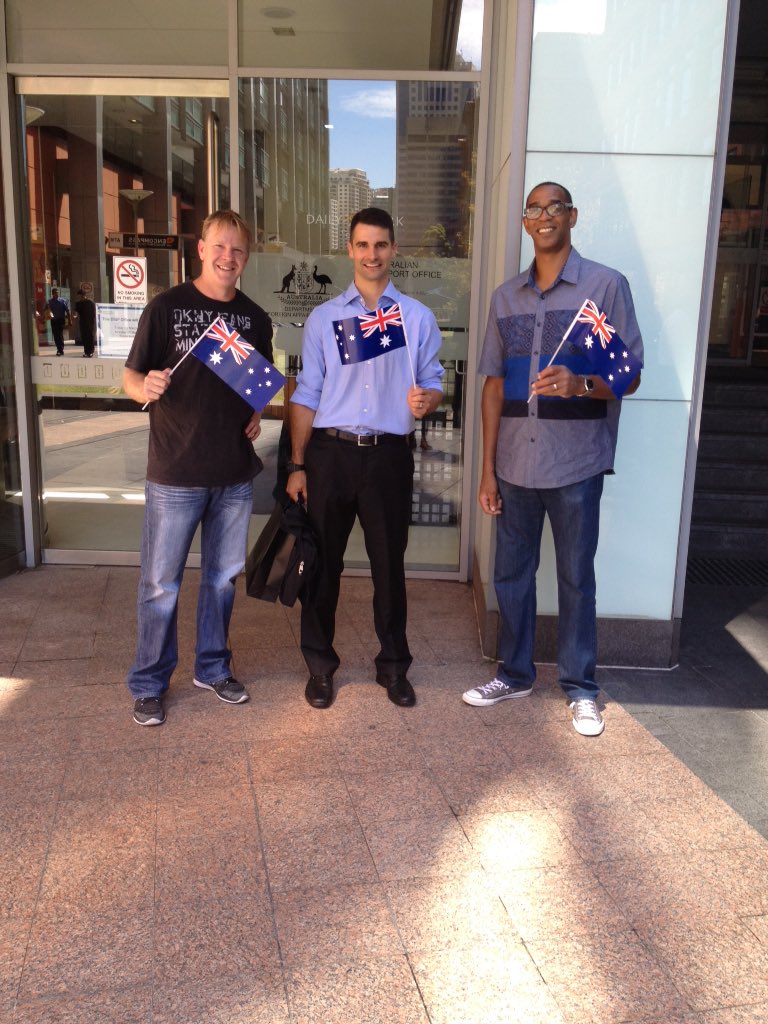 FlinnMatt's tweet photo. Australia just became a better country.. @kevinlisch officially an Aussie https://t.co/yCZVodci7j