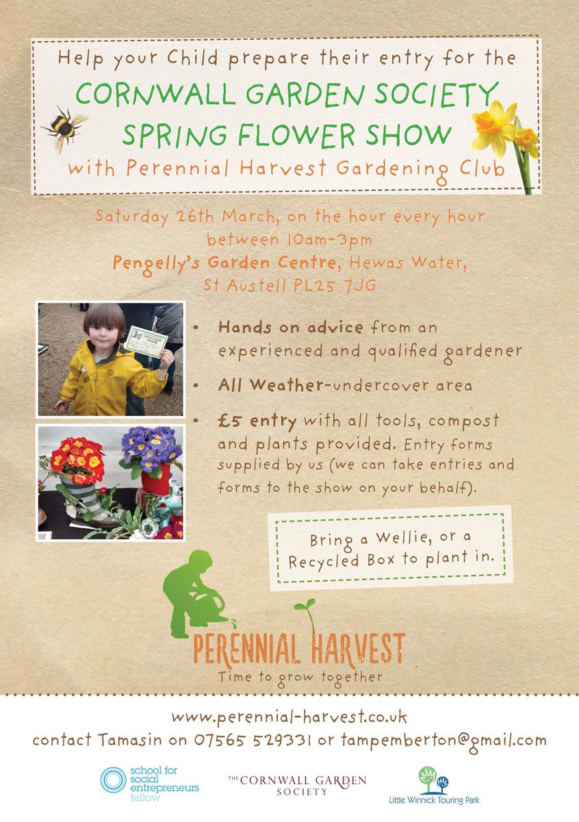kelodge's tweet photo. Don't forget! This saturday
@CwllGardenSoc #boconnoc #flowershow #Cornwall #spring #wellie #Easterholidays #kids https://t.co/AFlp2O8Ckk