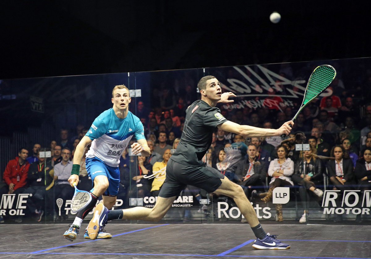 PSASquashTour's tweet photo. Roundup: @aliamrfarag stuns 3x champion @nickmatthew in @BritOpenSquash second round https://t.co/CIfgJANZLv #squash https://t.co/CYsSiXsJsA