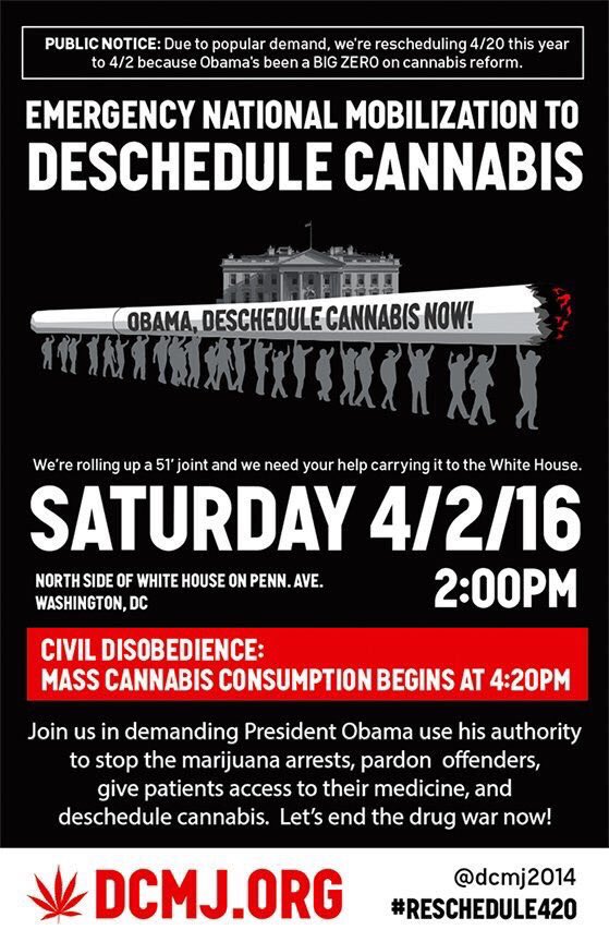 DCMJ2014's tweet photo. Buy your bus tickets now! #Come2DC to #Reschedule420 on Sat. April 2! https://t.co/1vuOlDeIxW https://t.co/hoyb2PSTC0