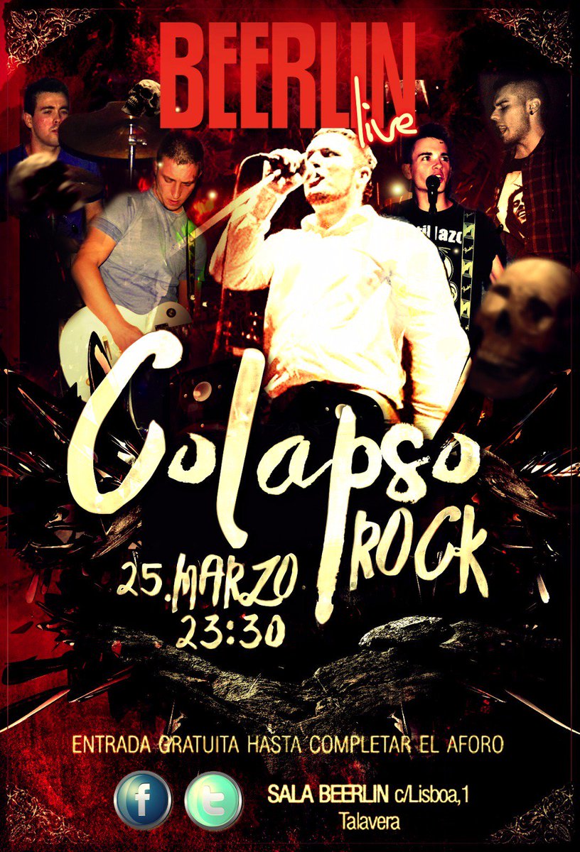 RockColapso's tweet photo. Conciertazo se nos avecina... Con muchas ganas ya, ultimos retoques y el Viernes... A petar el Beerlin! https://t.co/72PXuqcJwF